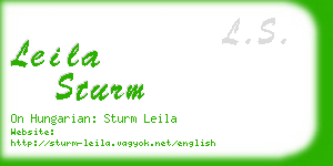 leila sturm business card